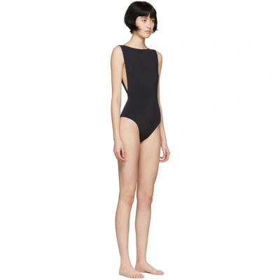 Shop Haight Black Side Slit One-piece Swimsuit