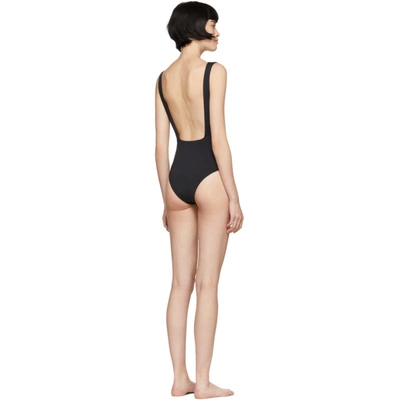 Shop Haight Black Side Slit One-piece Swimsuit