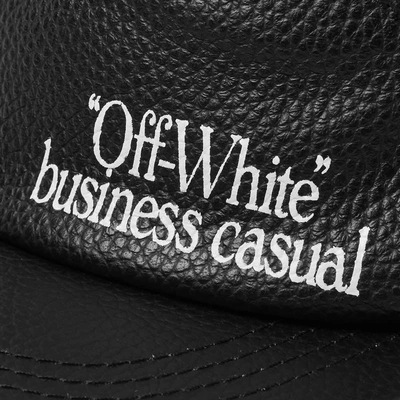 Shop Off-white 7 Panel Business Casual Cap In Black