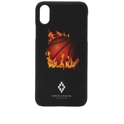 Shop Marcelo Burlon County Of Milan Marcelo Burlon Fireball Iphone X Case In Black