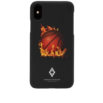 Shop Marcelo Burlon County Of Milan Marcelo Burlon Fireball Iphone X Case In Black