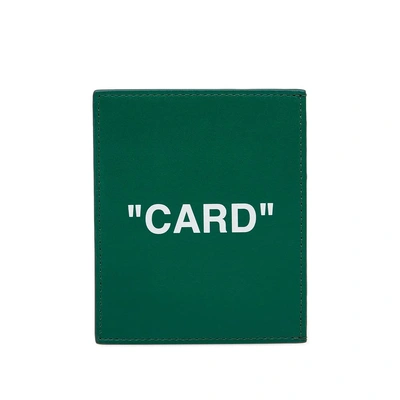 Shop Off-white Quote Card Holder In Green