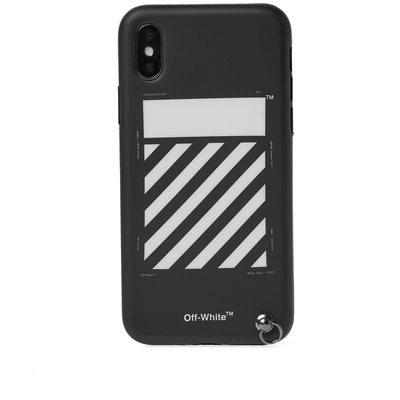 Shop Off-white Diagonals Iphone X Cover With Strap In Black