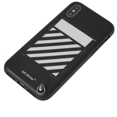 Shop Off-white Diagonals Iphone X Cover With Strap In Black