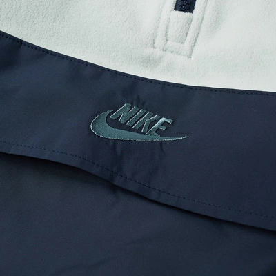 Nike Fleece Winter Half Zip Sweat In Blue | ModeSens