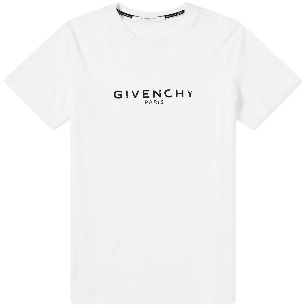 givenchy white distressed t shirt