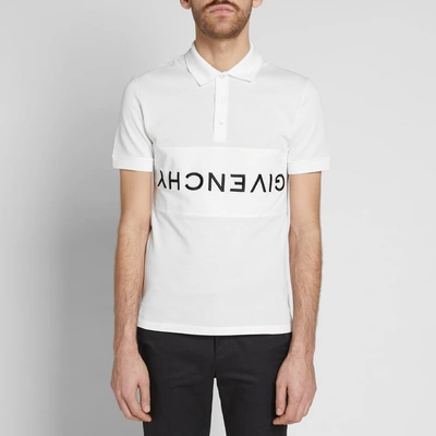 Shop Givenchy Upside Down Logo Polo In White