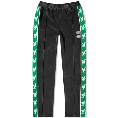 Shop Off-white Velour Taped Track Pant In Black