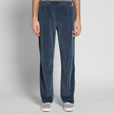 Shop Off-white Velour Taped Track Pant In Blue