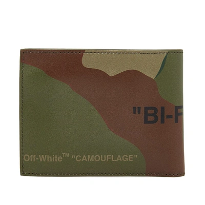 Shop Off-white Bifold Wallet In Green