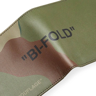 Shop Off-white Bifold Wallet In Green