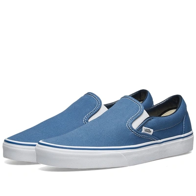 Shop Vans Ua Classic Slip On In Blue