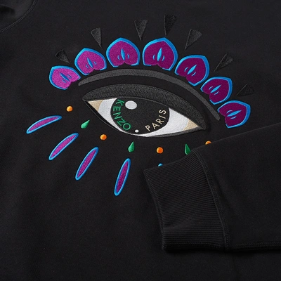 Shop Kenzo Embroidered Eye Crew Sweat In Black