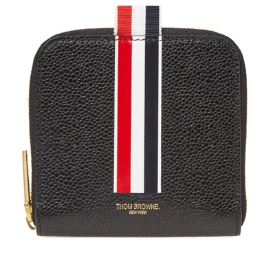 Shop Thom Browne Zip Around Card Holder In Black