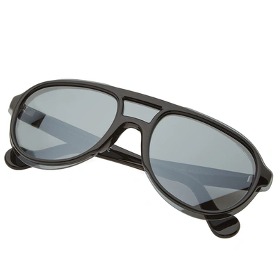 Shop Moncler Ml0055 Sunglasses In Black