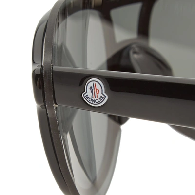 Shop Moncler Ml0055 Sunglasses In Black