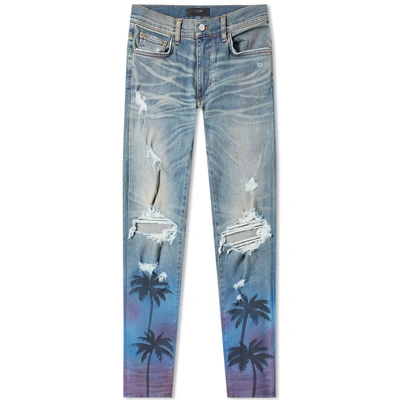 Shop Amiri Night Palm Thrasher Jean In Black