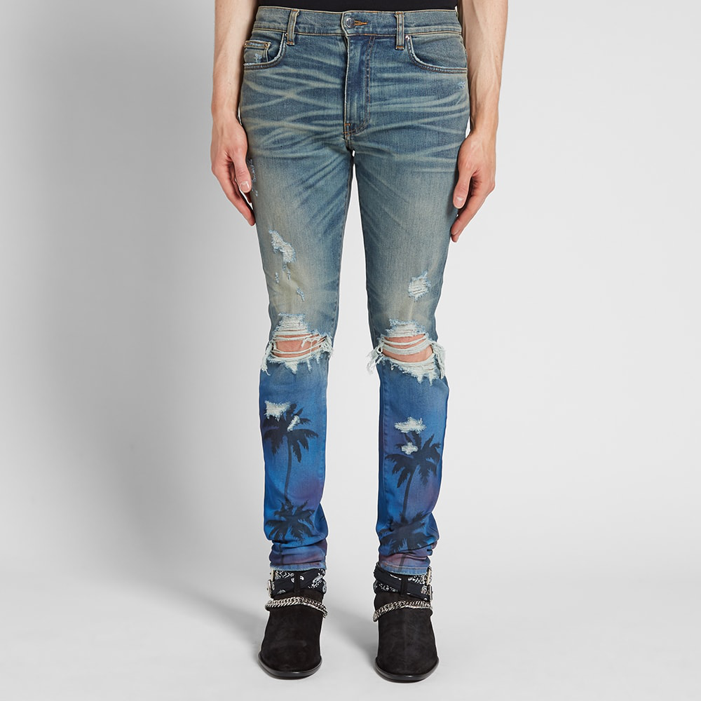 mike amiri palm tree jeans