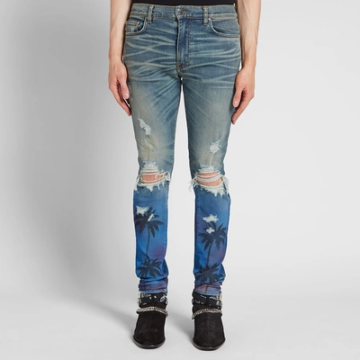 Shop Amiri Night Palm Thrasher Jean In Black