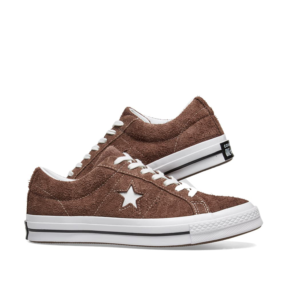 brown suede converse one star