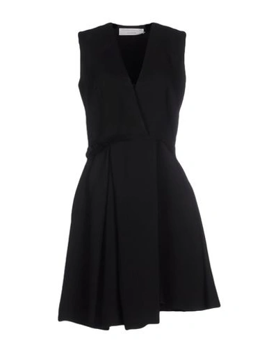 Shop Victoria Beckham Short Dress In Black