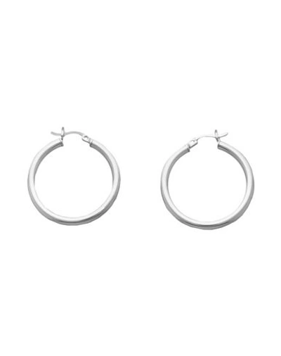 Shop Nina Kastens Large Hoops Silver Woman Earrings Silver Size - Silver