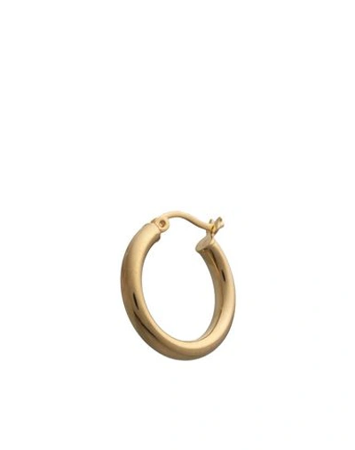Shop Nina Kastens Small Hoops Gold Woman Earrings Gold Size - Silver, 18kt Gold-plated