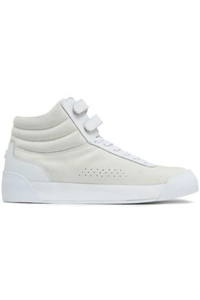 Shop Rag & Bone Suede And Leather Sneakers In Off-white