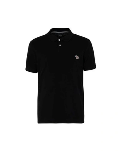 Shop Ps By Paul Smith Ps Paul Smith Man Polo Shirt Black Size L Organic Cotton