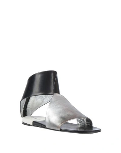 Shop Marsèll Toe Strap Sandals In Silver