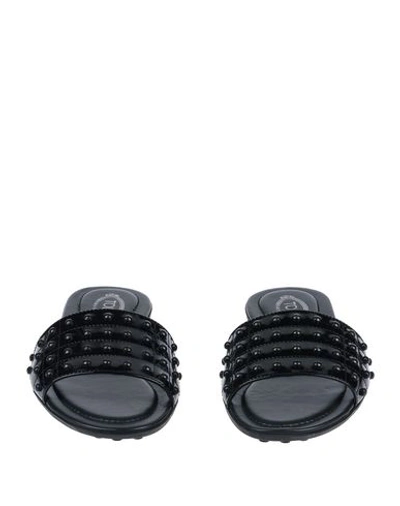 Tod's Gommino Patent-leather Slides In Black