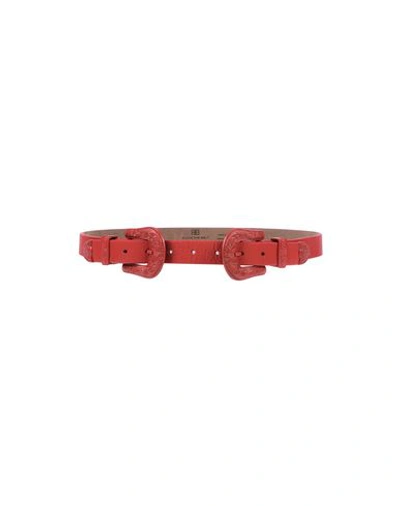 Shop B-low The Belt Woman Belt Red Size L Soft Leather