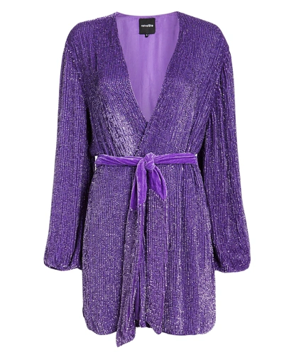 Shop Retroféte Retrofãªte Gabrielle Purple Sequin Mini Dress  Purple S