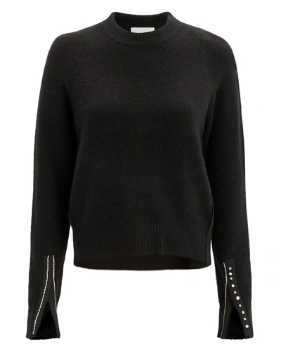 Shop Phillip Lim Embellished Cuff Pullover In Black