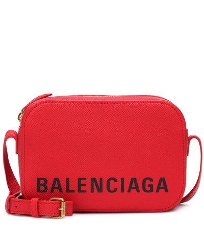 Shop Balenciaga Ville Xs Leather Shoulder Bag In Red