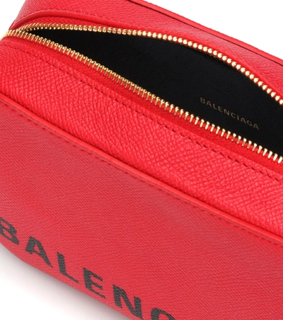 Shop Balenciaga Ville Xs Leather Shoulder Bag In Red