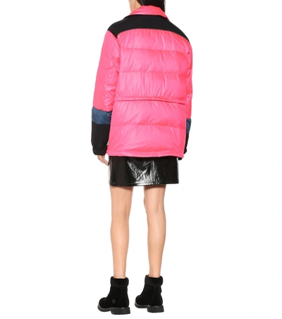 Shop Off-white Down Jacket In Pink