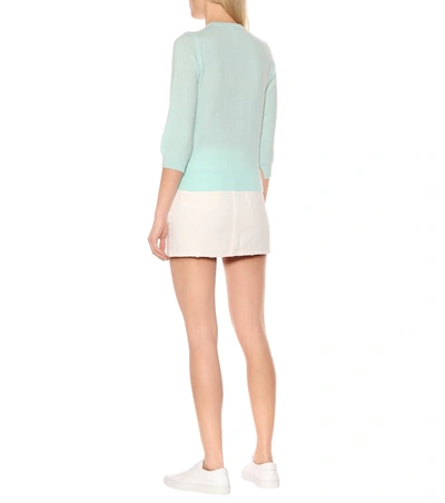 Shop Jardin Des Orangers Embellished Cashmere Cardigan In Green