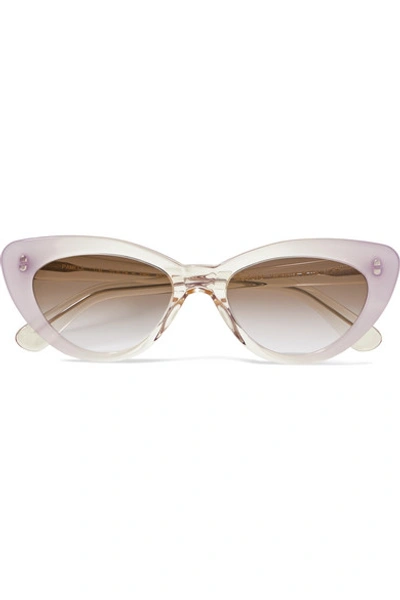 Shop Illesteva Pamela Cat-eye Acetate Sunglasses In Lilac