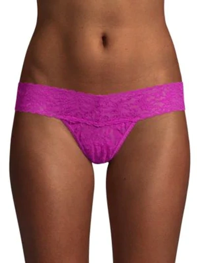 Shop Hanky Panky Low Rise Hipster Thong In Belle Pink