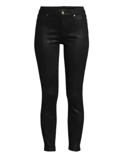Shop 7 For All Mankind Coated Skinny Jeans In Black