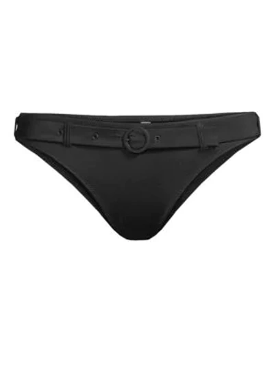 Shop Solid & Striped The Rachel Belted Bikini Bottoms In Black