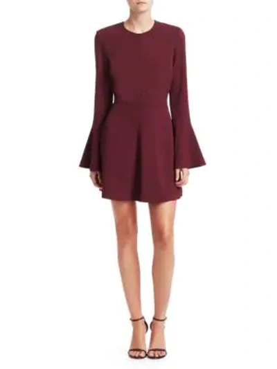 Shop A.l.c Trixie Bell Sleeve Mini Dress In Sangria