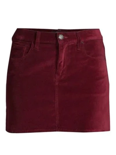 Shop Hudson Viper Velvet Mini Skirt In Port