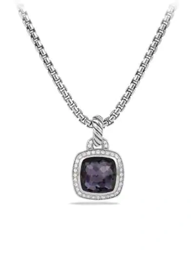 Shop David Yurman Women's Albion Pendant With Gemstone & Diamonds In Black Orchid