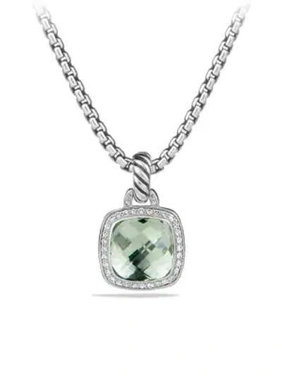 Shop David Yurman Women's Albion Pendant With Gemstone & Diamonds In Prasiolite