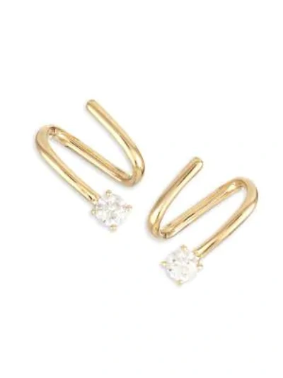 Shop Anita Ko 18k Yellow Gold & Diamond Coil Earrings