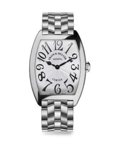 Shop Franck Muller Women's Cintree Curvex Stainless Steel Bracelet Watch In Silver
