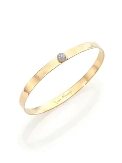 Shop Phillips House Women's Affair Infinity Love Always Diamond & 14k Yellow Gold Bangle Bracelet