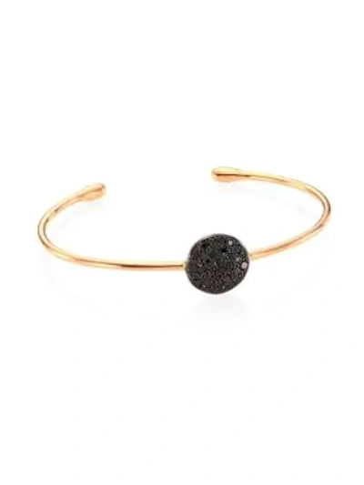 Shop Pomellato Sabbia Black Diamond & 18k Rose Gold Cuff Bracelet